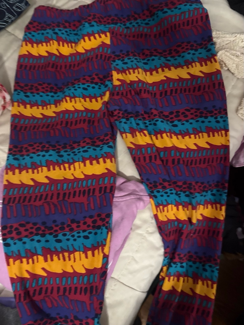 LuLaRoe Multicolor Abstract Leggings